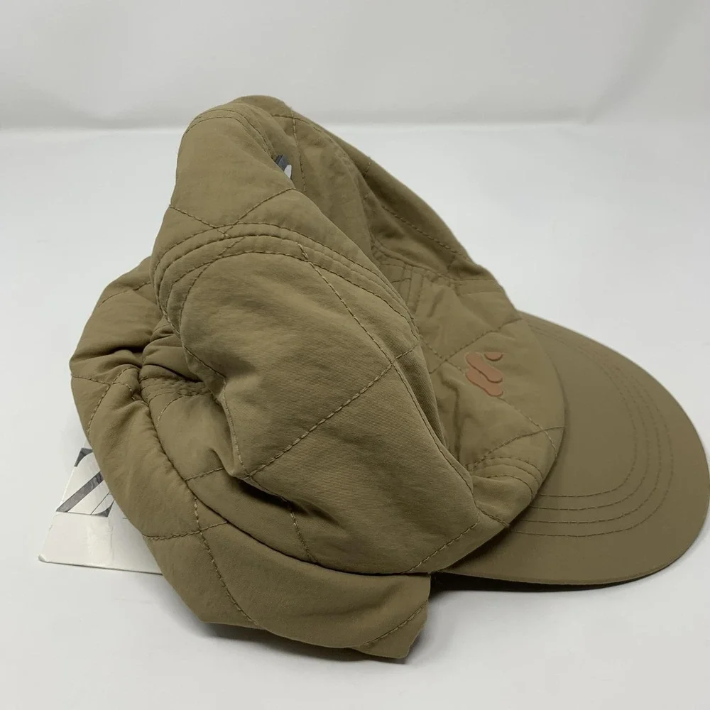 ZARA‎ Hat Trapper Quilted Fleece Ear Flap Boys One Size 3-6Y Beige Winter